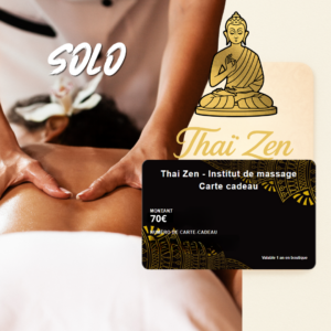 Carte cadeau massage thaïlandais – Bon cadeau bien-être et relaxation (Solo)