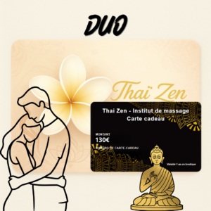 Carte cadeau massage thaïlandais – Bon cadeau bien-être et relaxation (Duo)