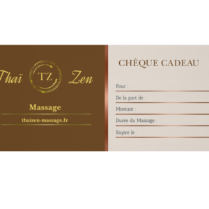 Chèque Cadeau Physique Personnalisable